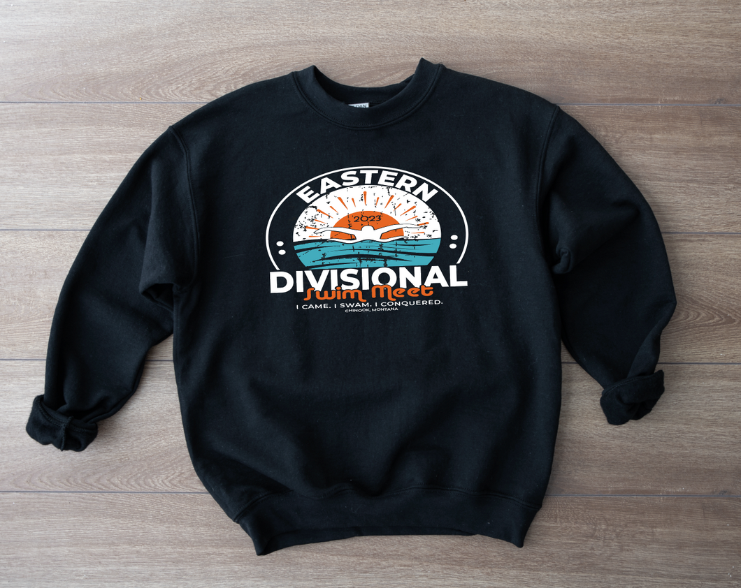 **ADULT**Eastern Divisional Swim Meet Crewneck - MULTIPLE COLORS AVAILABLE